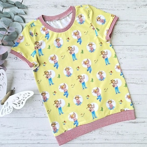 Shirt Meine Freundin Conni, Shirt Conni‘s Kindergartentag gelb, T-Shirt mit Conni, Longsleeve mit Conni, Langarmshirt in gelb