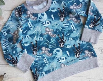 Astronaut Sweatshirt 74, Space Sweater, Baby Clothes Boys, Warm Winter Sweater Boys, Baby Long Sleeve Shirt Space