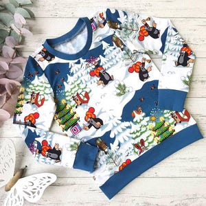 Paulishirt Größe 104, Sweatshirt Weihnachten mit Maulwurf Pauli, Weihnachtspullover Der kleine Maulwurf, Shirt Sofortkauf Größe 104