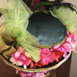 Custom Colors Wide Brimmed Ladies Top Hat Burlesque Steam Punk