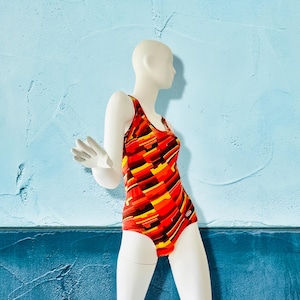 1960&#39;s vintage retro geometric swimsuit