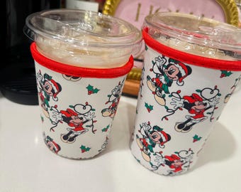 Hoilday coffee sleeve | iced coffee sleeve | Disney coffee sleeve | Disney coffee | Christmas coffee sleeve | Disneyland coffee sleeve