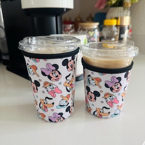 Mickey and friends coffee sleeve | iced coffee sleeve | Disney coffee sleeve | Disney coffee | summer coffee sleeve