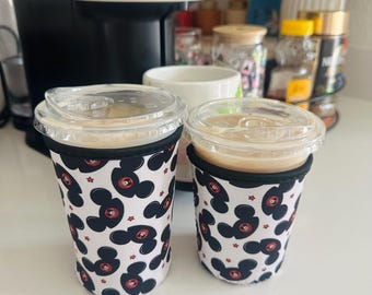 Mickey hat coffee sleeve | iced coffee sleeve | Disney coffee sleeve | Disney coffee | Mickey coffee sleeve | Disneyland coffee sleeve