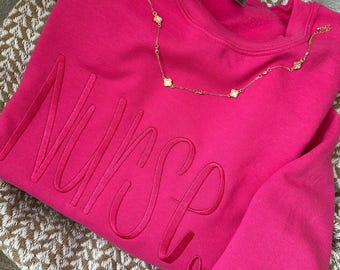 Nurse sweater | personalized nurse sweater | trendy nurse sweater | nurse gift | healthcare sweater | embroidered sweater