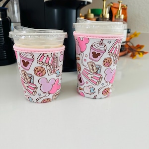 Amusement park coffee sleeve | iced coffee sleeve | Disney coffee sleeve | Disney snacks  | Disneyland coffee sleeve