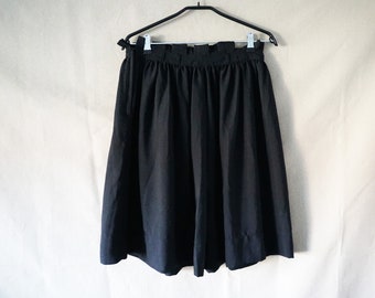 Black Pleated Schoolgirl Mini Skirt, Size 40