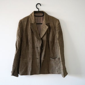 Vintage Gold Realizzato su misura Fatto a mano 100 % Silk Classic Blazer
