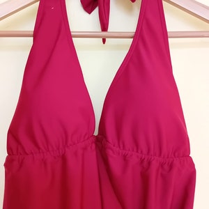 VINTAGE Tankini Kostium kąpielowy Tankini Top 90s Vine Red Tankini