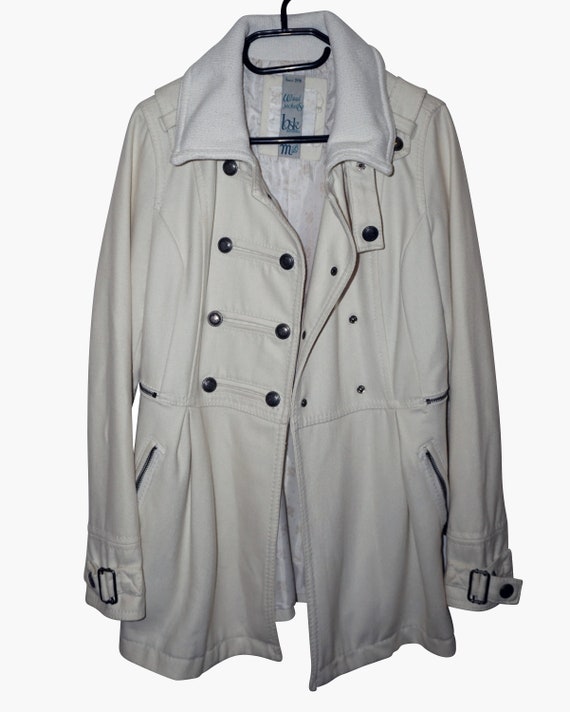 Bershka white coat top