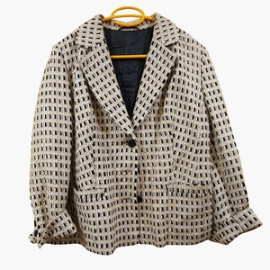 Blazer in seta fatto su misura con stampa astratta vintage