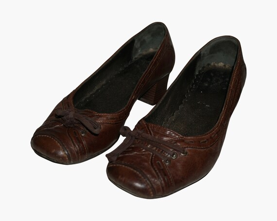 靴 ALM. BUZEN LEATHER PUMPS Miz Mooz 60s Jones Leather Pumps in Black | Shop at Topvintage