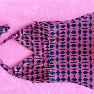 VINTAGE Tankini Kostium kąpielowy Tankini Top 90s Niebieski Fioletowy Złoty Tankini