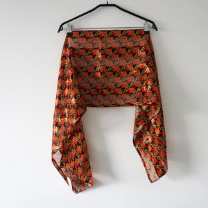 Vintage Red Black Gold Fashion Scarf