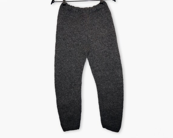 Vintage handmade woolen trousers | Handknitted Woo