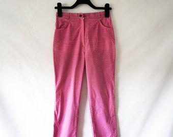 vintage rose taille haute pantalon, Made in Yugoslavia, Taille 38, Coton