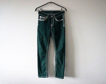 Vintage Grüne Hose, Baumwollhose