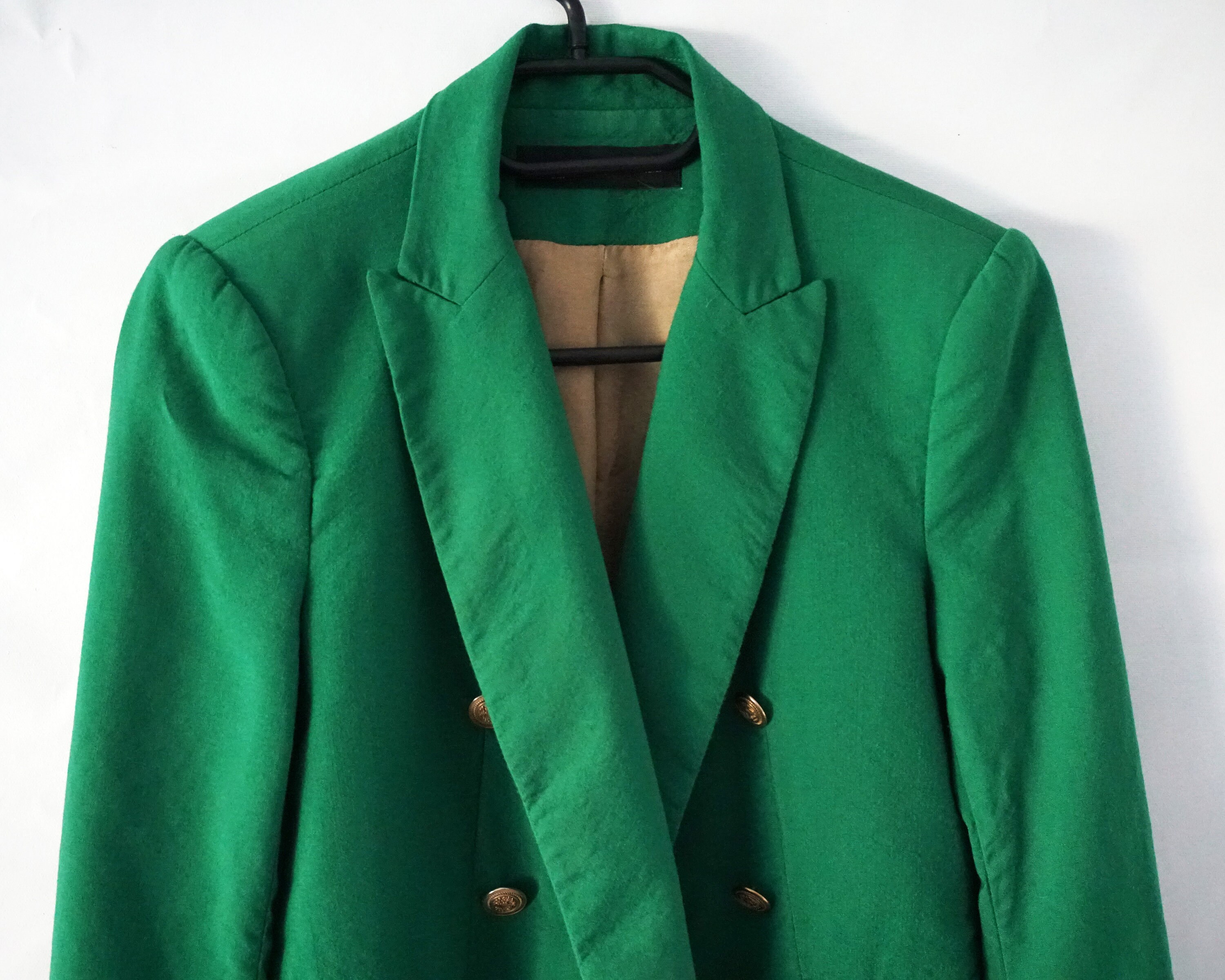 Zara Casual Green Wool Blazer Womens Minimalist Blazer Green Etsy
