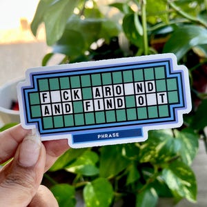FAFO Wheel of Fortune Sticker, F Around and Find Out Laptop Decal, Kindle Sticker, Waterproof Waterbottle Sticker image 1