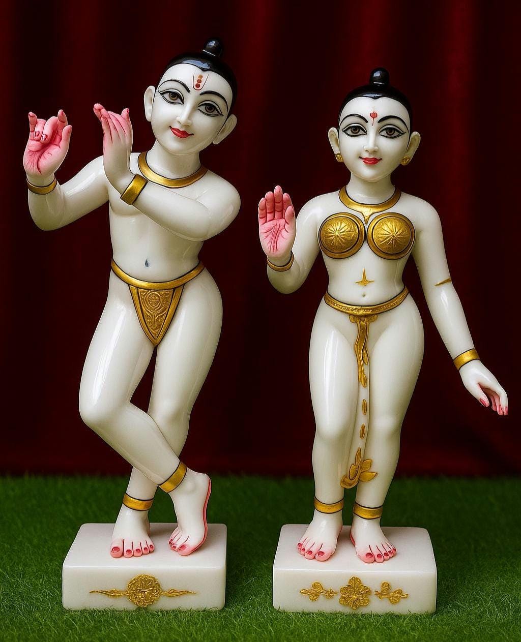 Radha Krishna Marble Statue - Handmade statues from Arya Creations