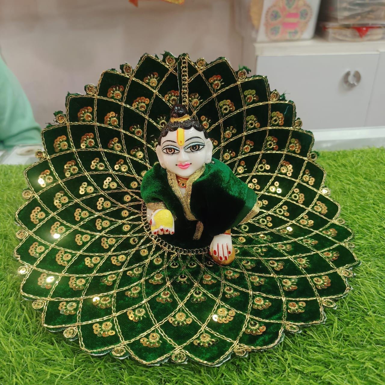 Handcrafted Velvet Dress for Laddu Gopal - Handmade deity dresses from Arya Creations