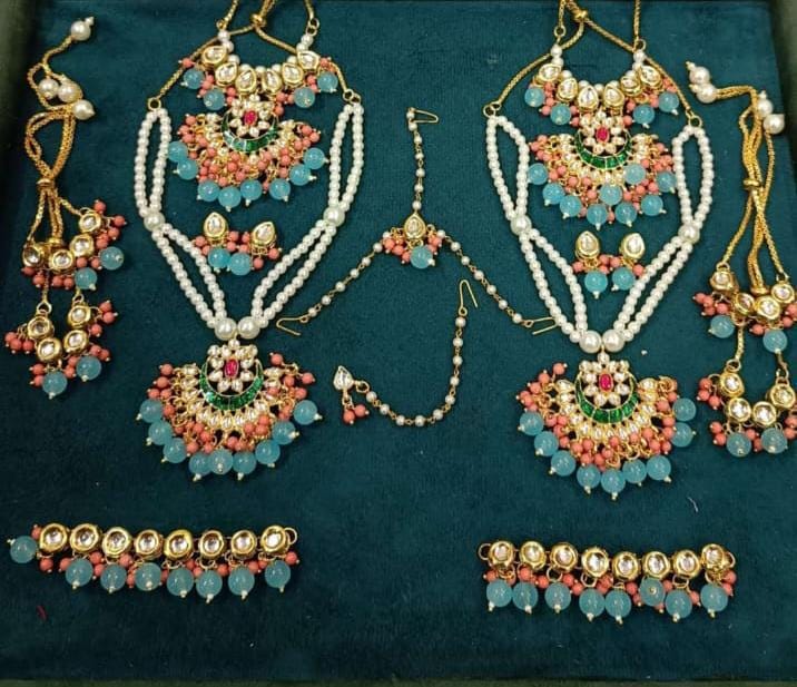 Kundan Jewellery set for Deities - Radha Krishna ji, Ram Sita ji, Laxmi Ganesh Ji, Shiv Parvati ji etc. - Handmade deity jewellery from Arya Creations