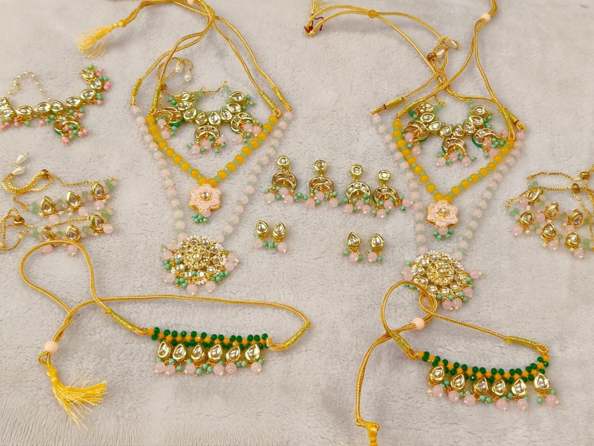Kundan Deity Jewelry Set – Radha Krishna, Ram Sita, Laxmi Ganesh - Handmade deity jewellery from Arya Creations