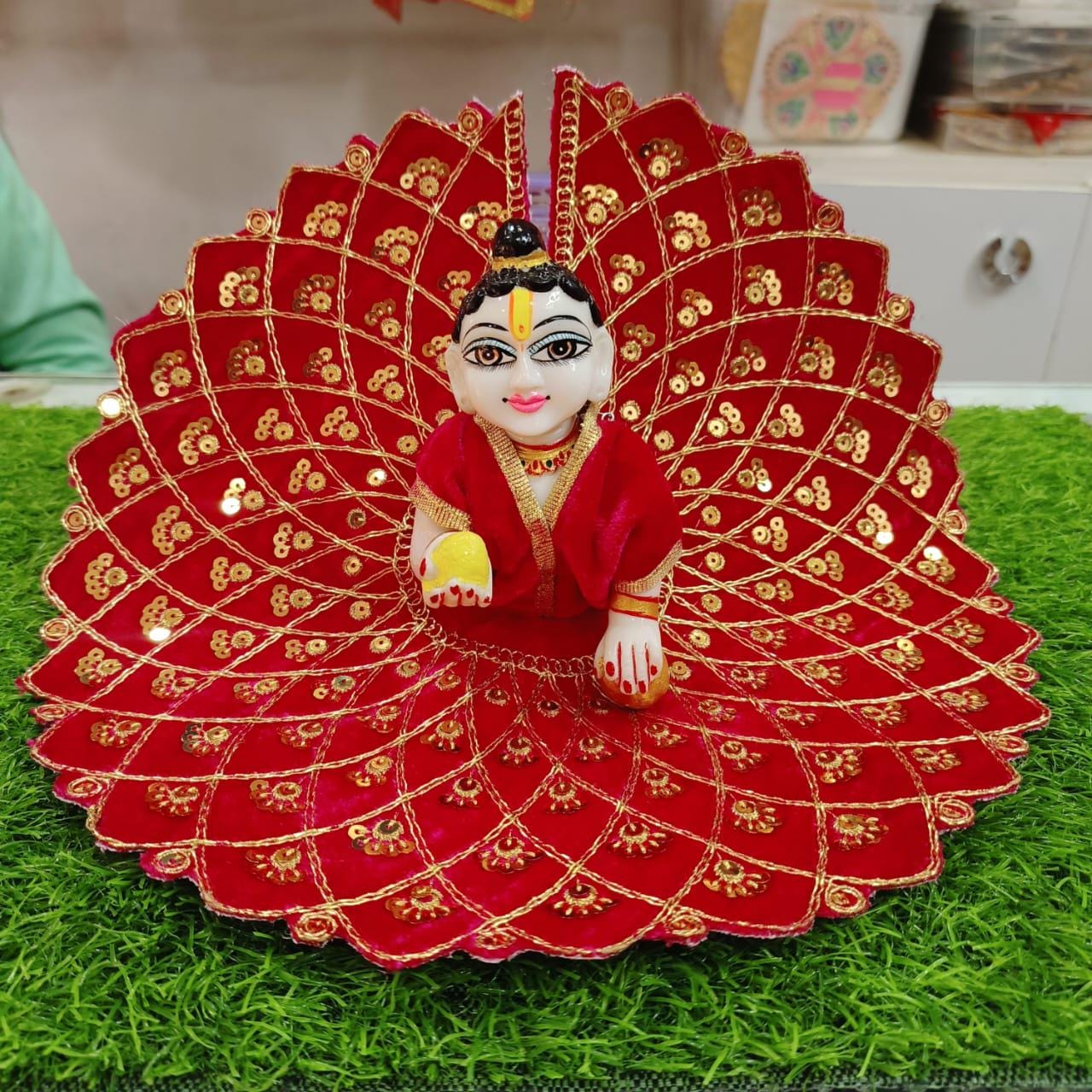 Laddu Gopal Beautiful Velvet Dress - Handmade deity dresses from Arya Creations