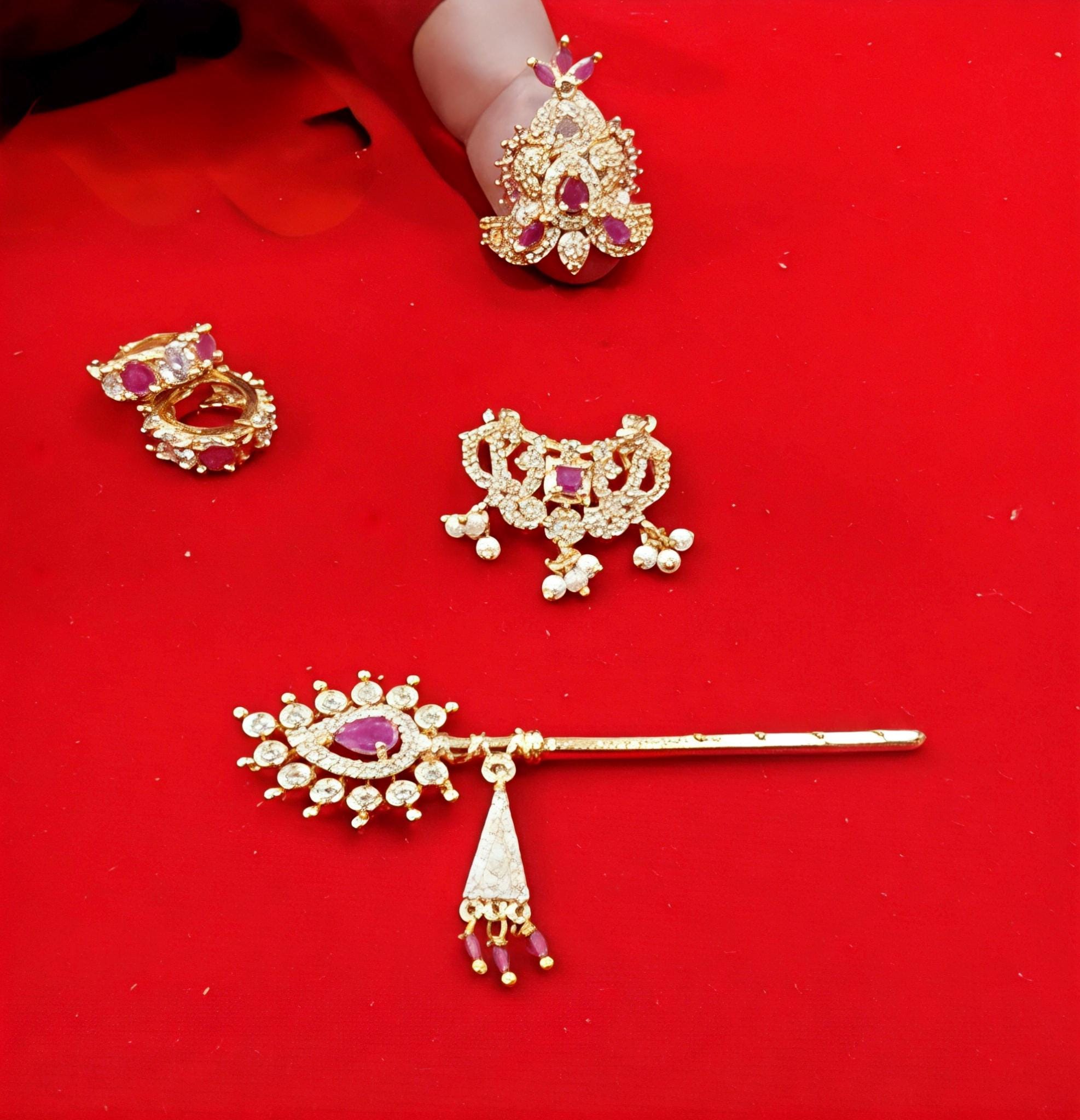 AD Jewellery set for Laddu Gopal Ji - For Size 1 and 2 - Handmade deity jewellery from Arya Creations