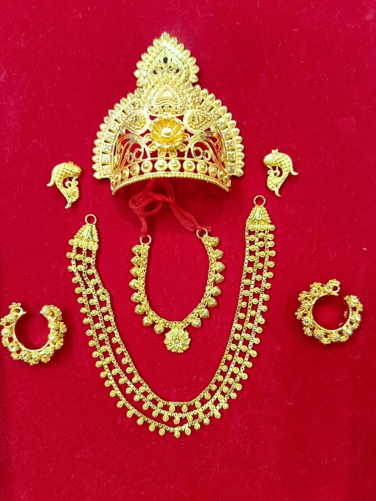Beautiful Jewellery set for 6-10 inches Deity height - Handmade deity jewellery from Arya Creations