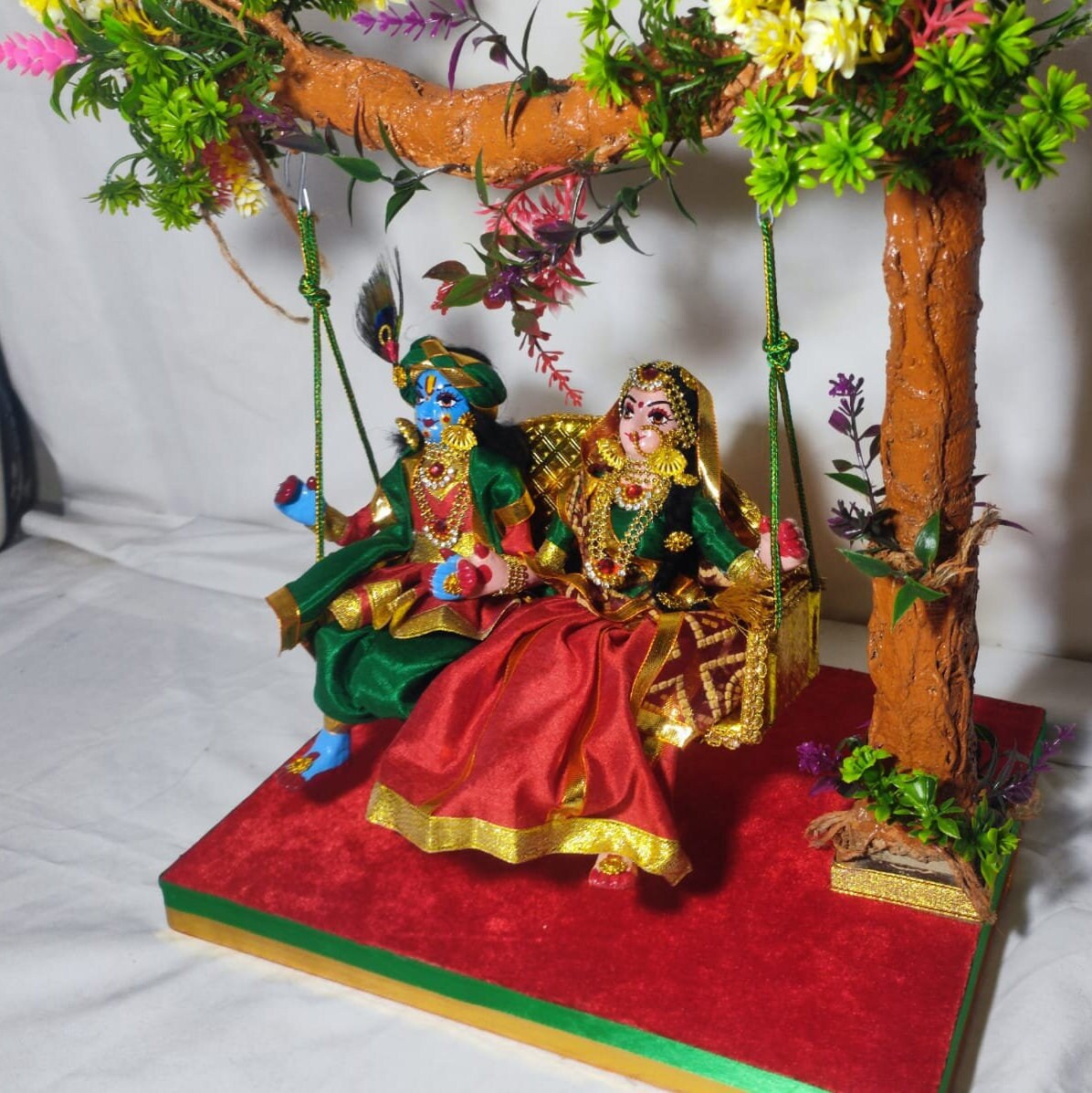Radha Krishna on a Swing/Jhula - Krishna Leela/Jhanki - Janmashtami 4