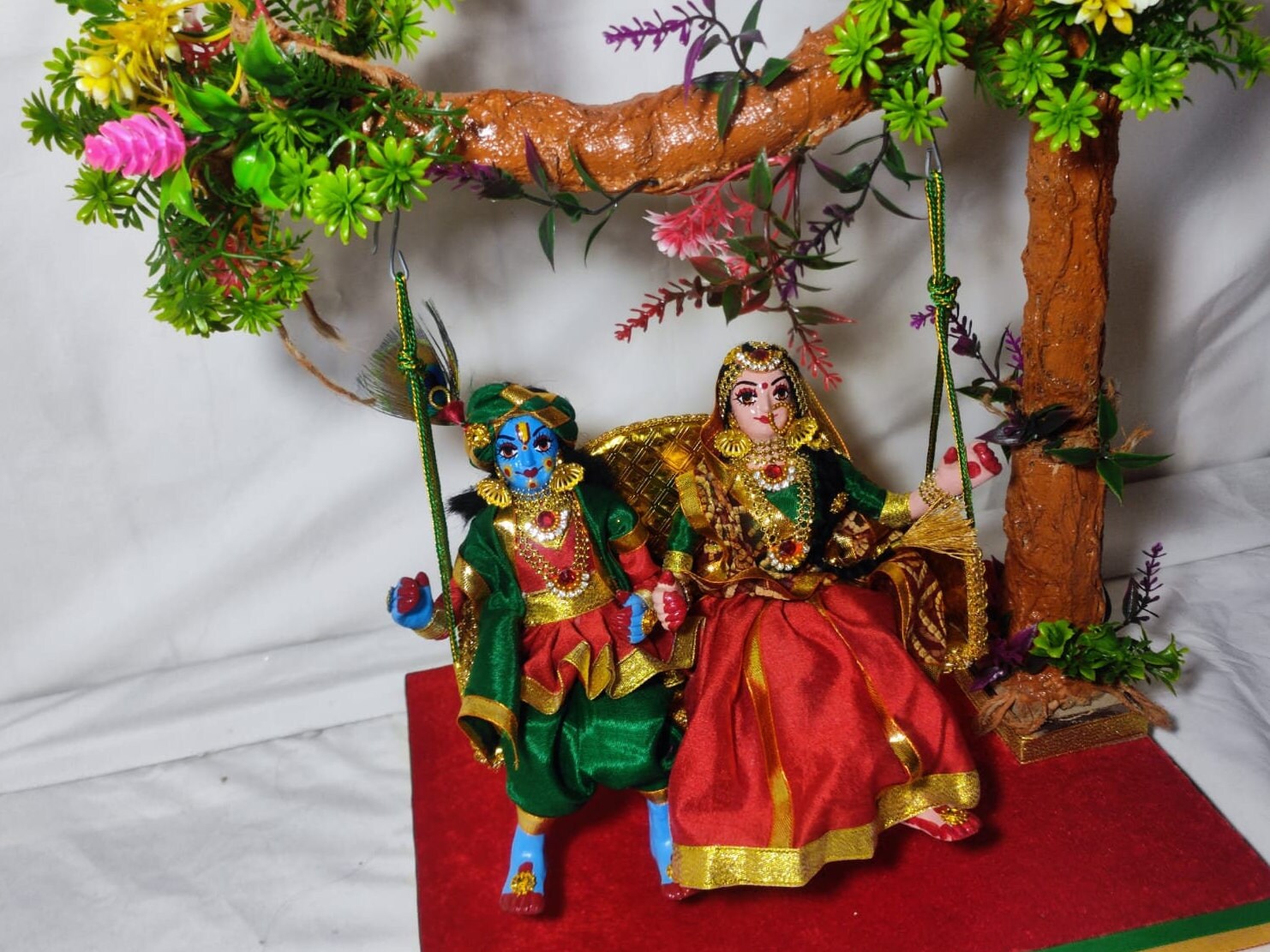 Radha Krishna on a Swing/Jhula - Krishna Leela/Jhanki - Janmashtami 2