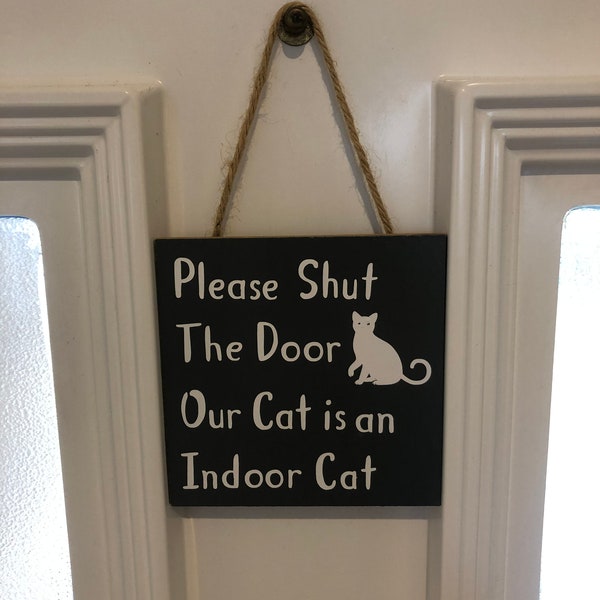 Cat Door Sign