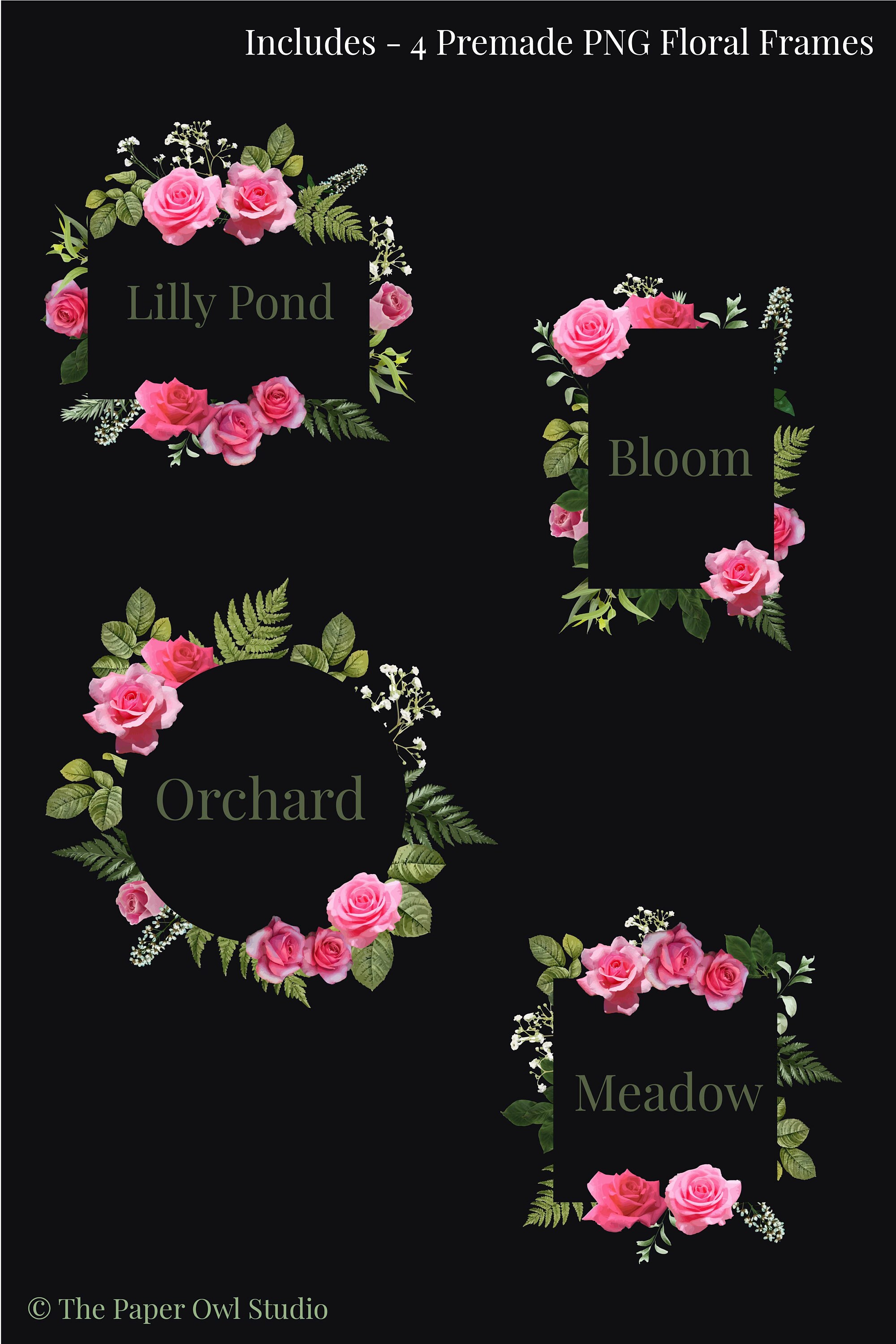 Vintage Pink Roses Clip Art Hot Pink Rose Bouquet Real - Etsy