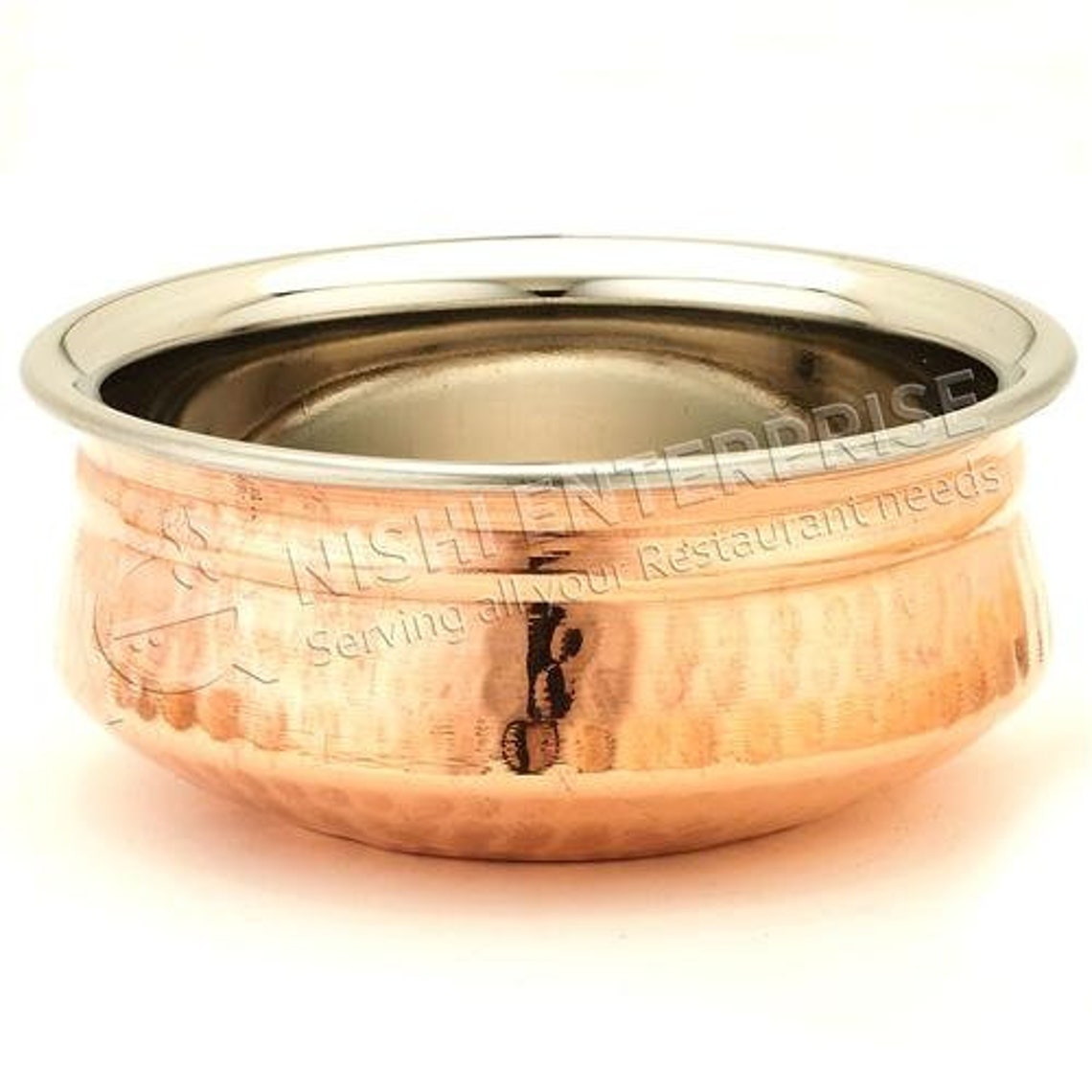 Servingware Indian Style Copper/Stainless Steel Handi Bowl 2 Etsy
