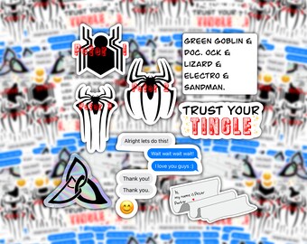 Spiderman No Way Home Sticker Pack | Marvel | Avengers | GLOSSY Waterproof | Laptop | Water bottle | Vinyl