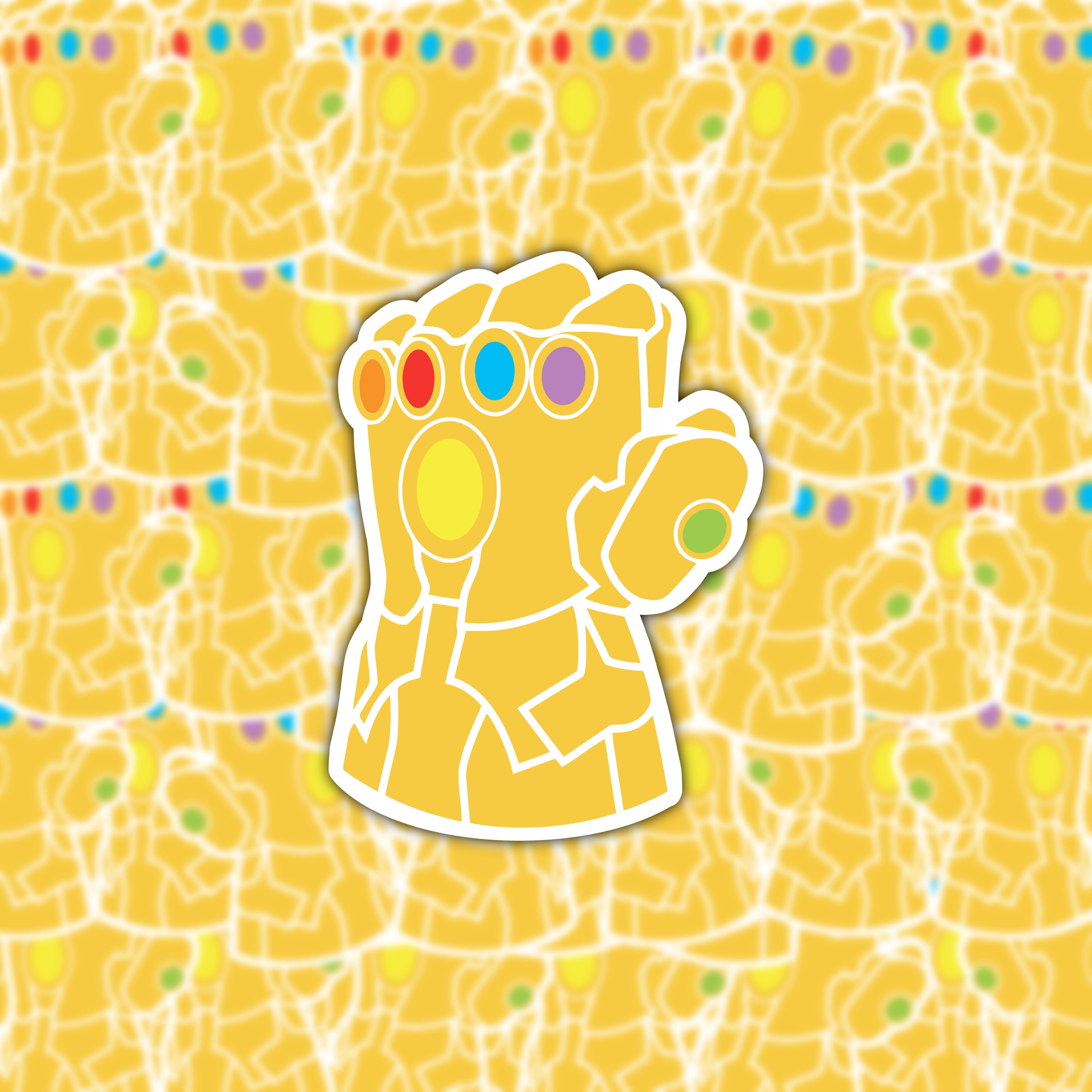 Infinity Gauntlet Sticker Infinity Gauntlet Sticker | Marvel | Avengers | Vinyl Sticker | GLOSSY ...