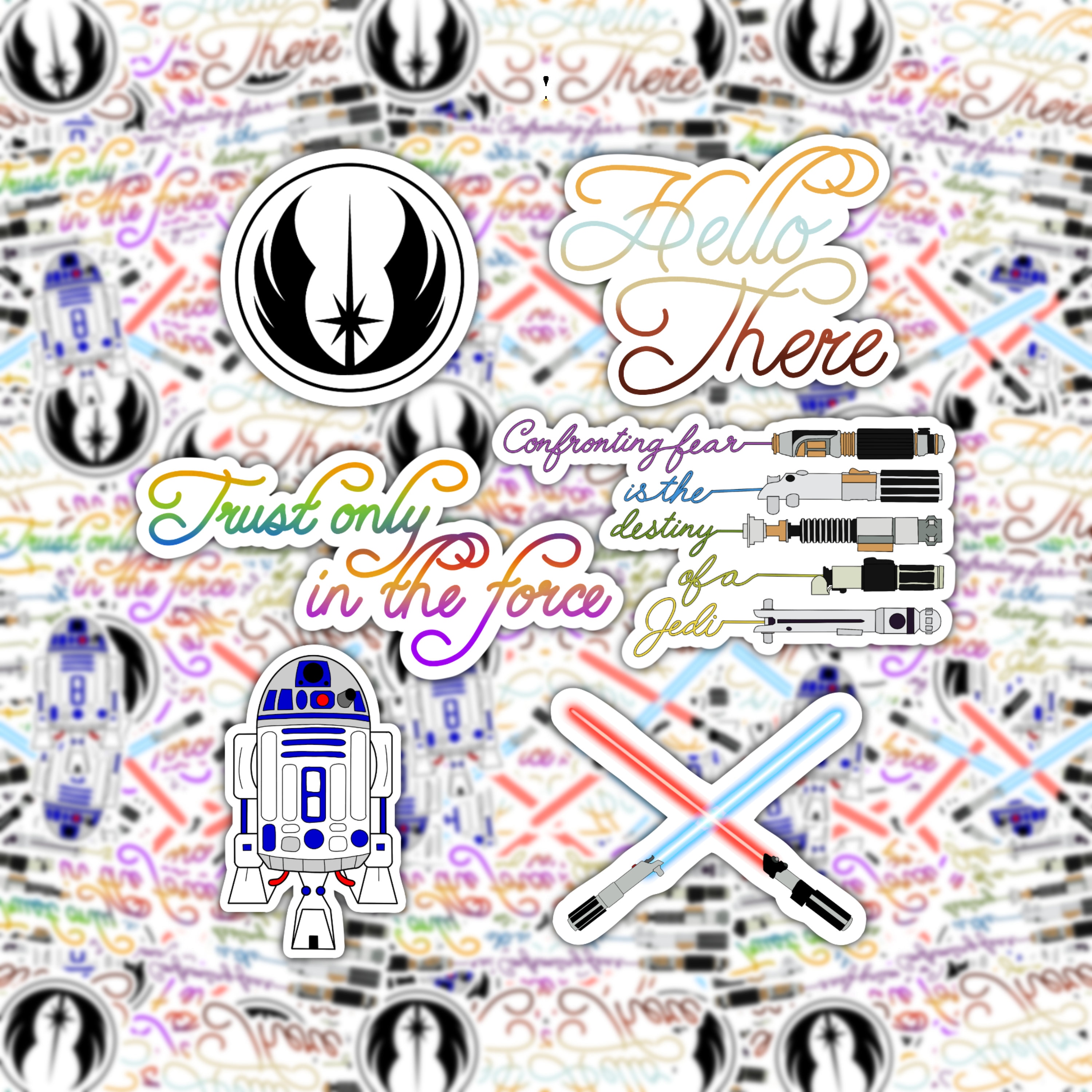 Jedi Sticker Pack Star Wars Vinyl Sticker GLOSSY Etsy