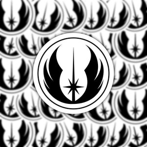 Jedi-Logo-Aufkleber | Star Wars | Vinyl-Aufkleber | GLOSSY Wasserdichte | Wasserflasche | Laptop