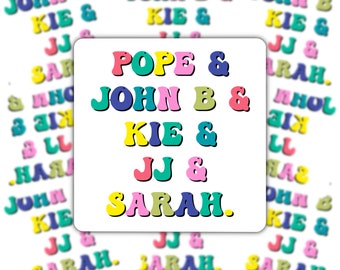 Pogue Name Sticker | Outer Banks | Vinyl Sticker | GLOSSY Waterproof | Laptop | Water Bottle