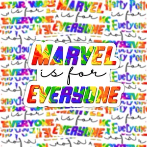 Marvel è per tutti / Pride Sticker / Vinile / GLOSSY Impermeabile / Laptop / Bottiglia d'acqua
