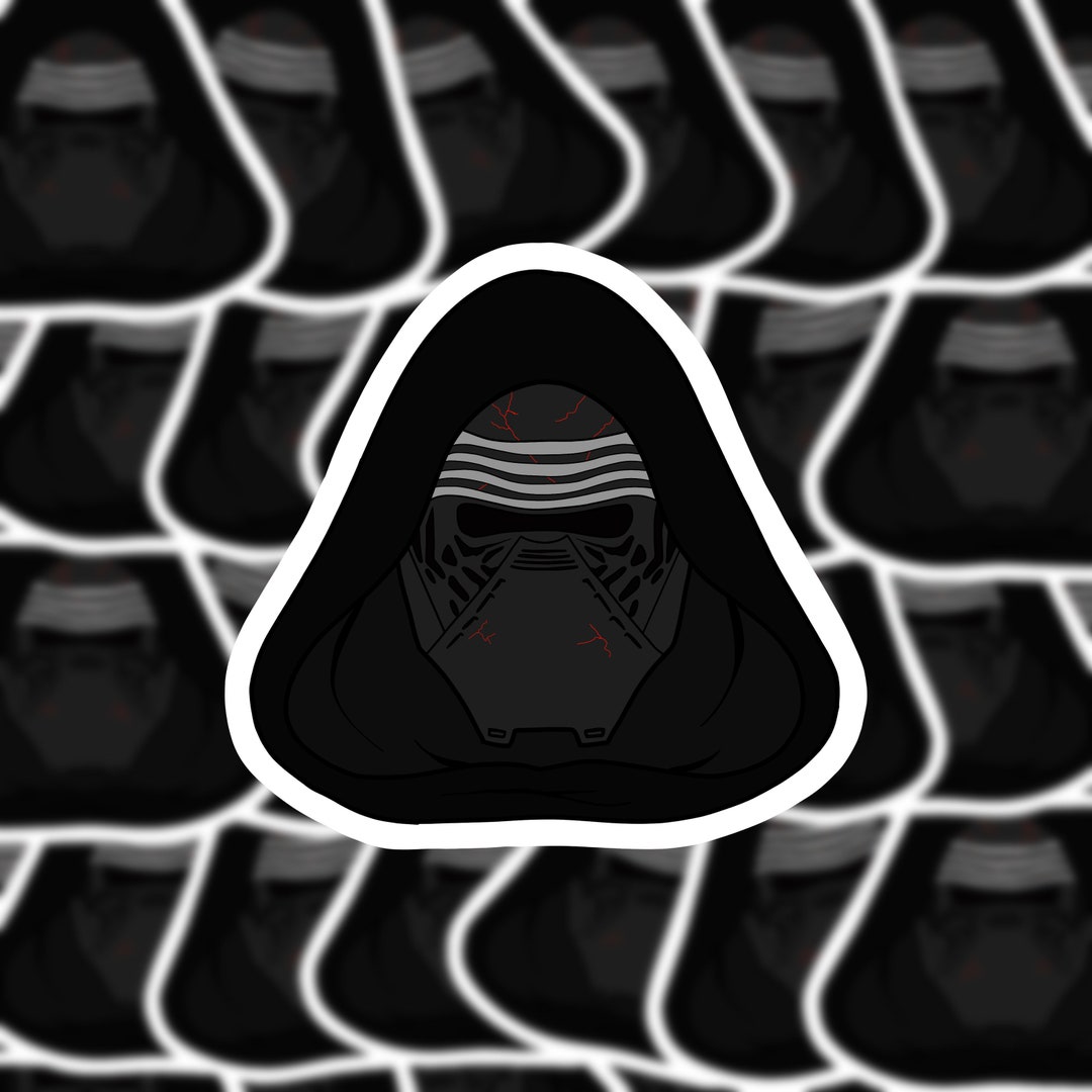 Kylo Ren Helmet Sticker | Star Wars | Adam Driver | Sith | Vinyl ...