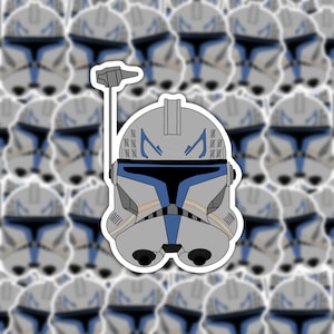 Captain Rex Sticker | Clone Helm Sticker | Clone Wars | Star Wars | Vinyl Sticker | GLANZEND Waterdicht | Waterfles | Laptop