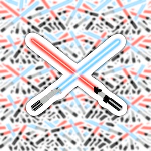 Anakin vs Darth Vader Lichtzwaard Sticker | Star Wars | Sith | Jedi | Vinyl sticker | GLANZEND Waterdichte | Laptop | De Fles van het water