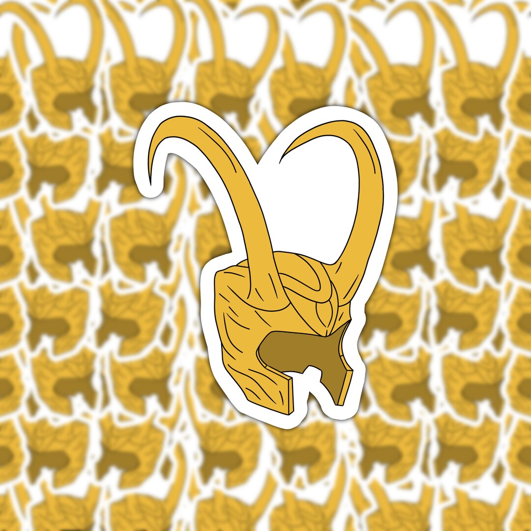 Loki Horns Sticker Marvel Avengers Vinyl Sticker GLOSSY Waterproof
