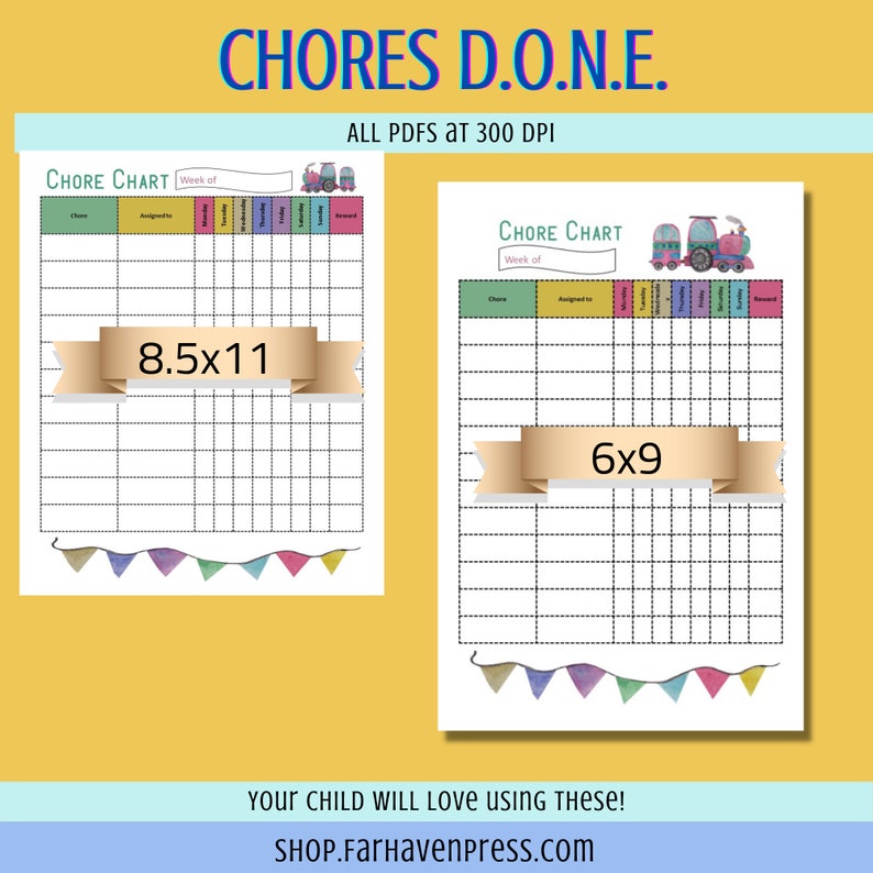 Train Set Chore Chart, Printable Chore Chart, Children's Chore Chart ...