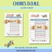 Airplane Chore Chart, Printable Chore Chart, Children's Chore Chart ...