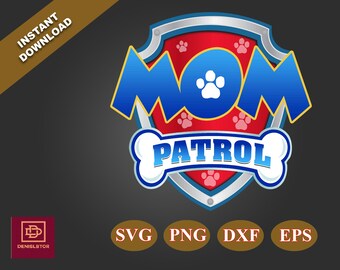 Download Mom Patrol Logo Iron On Etsy