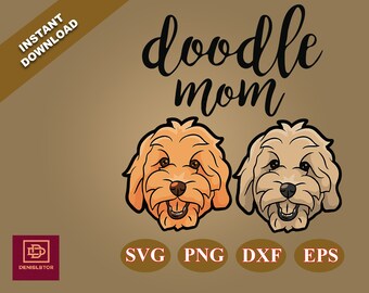 Doodle Mom Svg Etsy