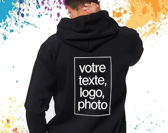 Sweat Personnalisé Photo, Logo ou Texte | Pull à Capuche ou Col Rond Homme & Femme | Cadeau Humour et Vêtement Pro